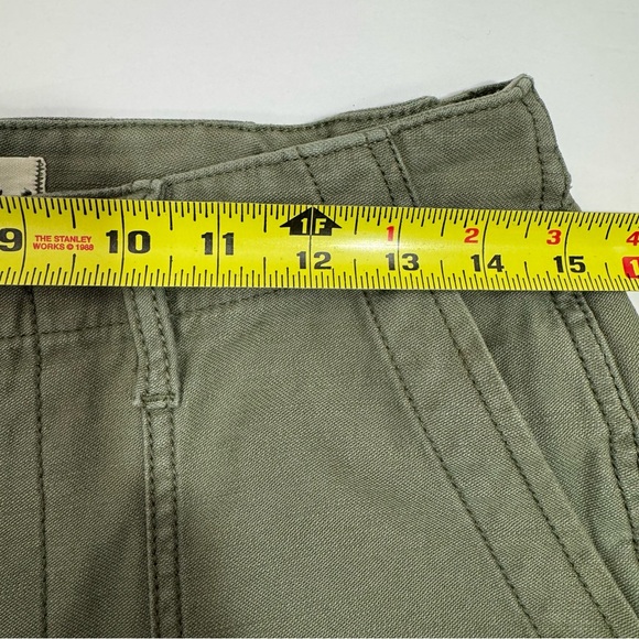Madewell Womens Olive Green Utility Pants Patch Pockets Casual Straight Leg - Picture 14 of 15